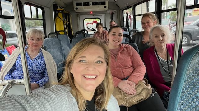 Bay County Professional Sitters in a bus