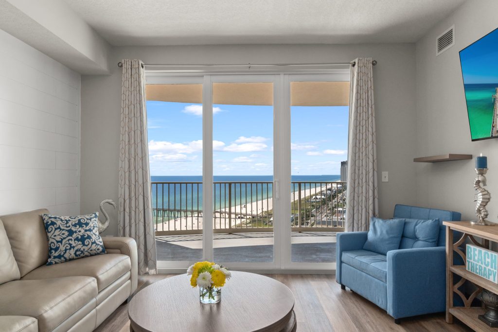 Beach Therapy Calypso Tower 3 Resort Unit 1604 Panama City Beach living ocean view pier