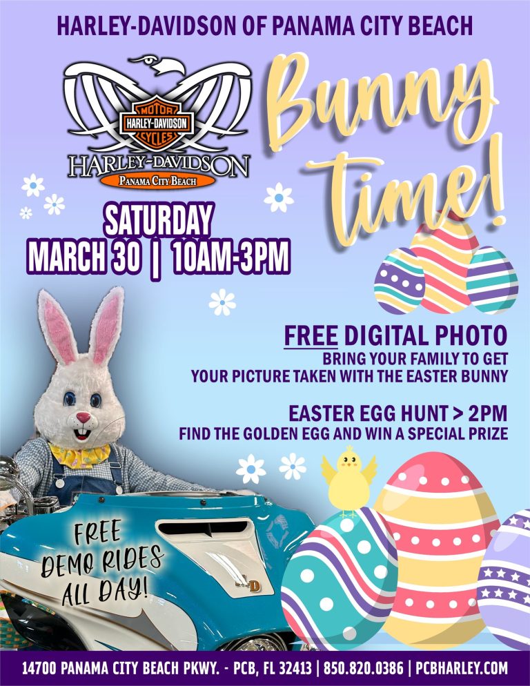 Easter Bunny Photos at Harley Davidson of Panama City Beach